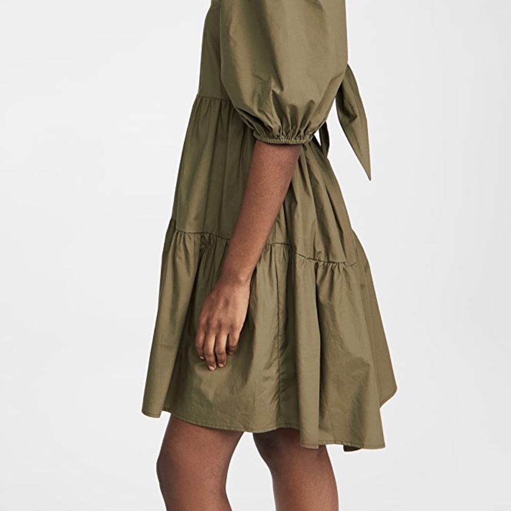 MINKPINK Green Issy Babydoll Smock Dress S NWT
